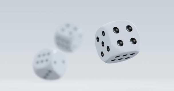 Render Isolated Dice Casino Gambling Concept — Video Stock