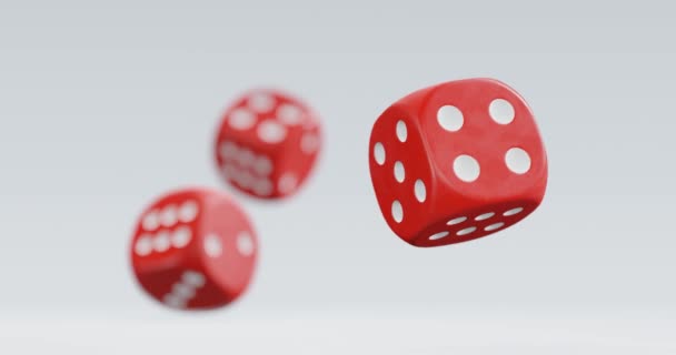 Render Isolated Dice Casino Gambling Concept — Stock video
