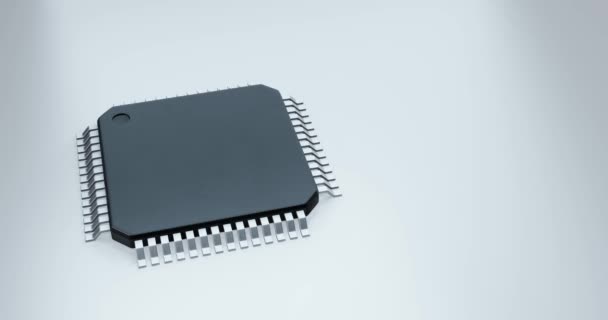 Render Microchip Semiconductor Chip Computing — Αρχείο Βίντεο