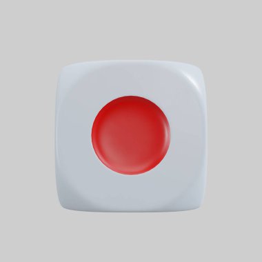3d render of isolated dice for casino or gambling concept.