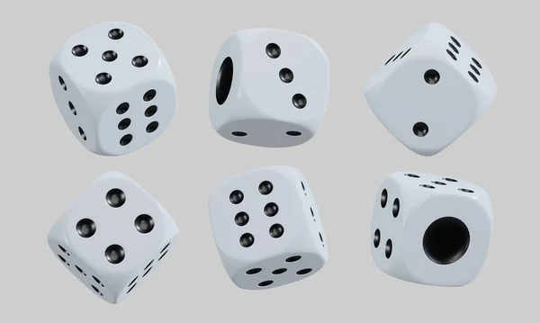 Render Isolated Dice Casino Gambling Concept — Stockfoto