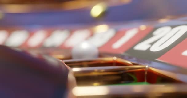 Render Casino Roulette Wheel Gamble Concept Gambling Background — Video Stock
