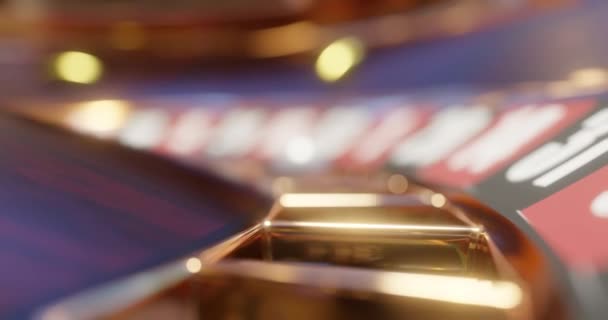 Renderizado Casino Ruleta Rueda Para Concepto Juego Juego Fondo — Vídeos de Stock