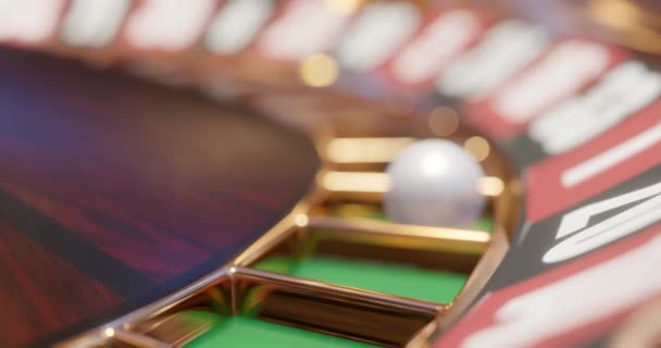 Render Casino Roulette Wheel Gamble Concept Gambling Background — Stok video