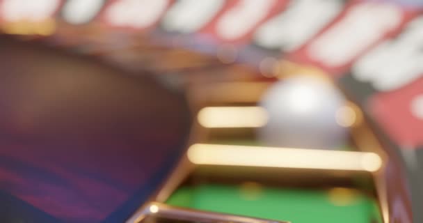 Renderowanie Kasyno Ruletka Koło Dla Koncepcji Hazardu Tło Hazardu — Wideo stockowe