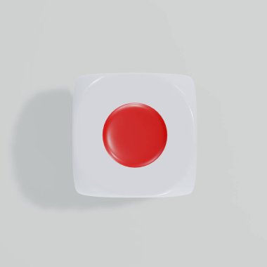 3d render of isolated dice for casino or gambling concept.