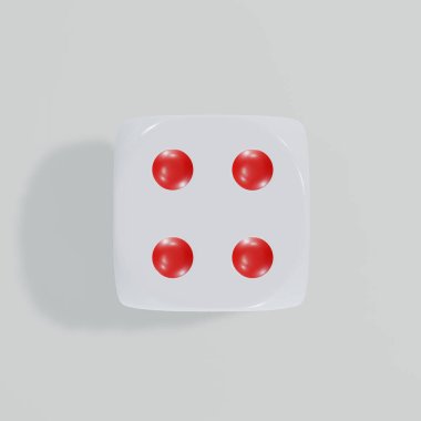 3d render of isolated dice for casino or gambling concept.