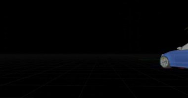 Otonom otomobil veya navigasyon teknolojisi için 3D simülasyon arayüzü