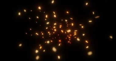 Video kaplama efekti için 3d ateş közleri ya da parçacıkları oluşturma.