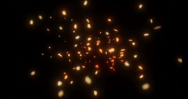 Weergave Van Vlammen Deeltjes Voor Video Overlay Effect — Stockvideo