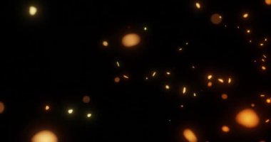 Video kaplama efektleri için ateş közleri uçuyor