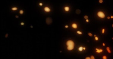 Video kaplama efektleri için ateş közleri uçuyor