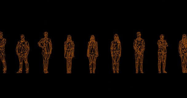 Representación Figuras Humanas Como Multitud Para Sociedad Cuestiones Sociales Mundo — Vídeos de Stock