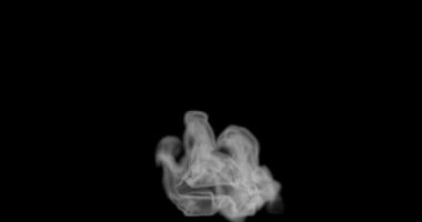 3d render top view of smoke or steam for food or hot surface effect for video overlay. Set screen for blending mode.