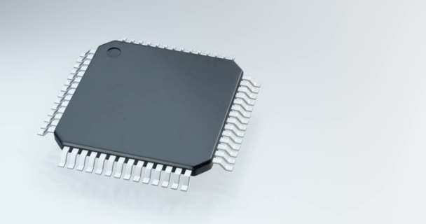 Render Microchip Semiconductor Chip Computing — Vídeo de Stock
