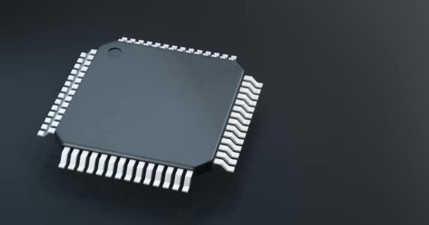 Render Microchip Semiconductor Chip Computing — Vídeo de Stock