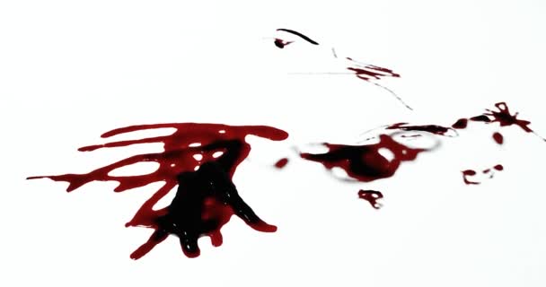 Рендеринг Пятна Крови Брызг Брызг Места Преступления Концепции Насилия — стоковое видео