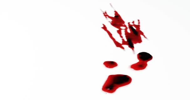 Render Blood Stain Splatter Spatter Crime Scene Violence Concept — Stock Video