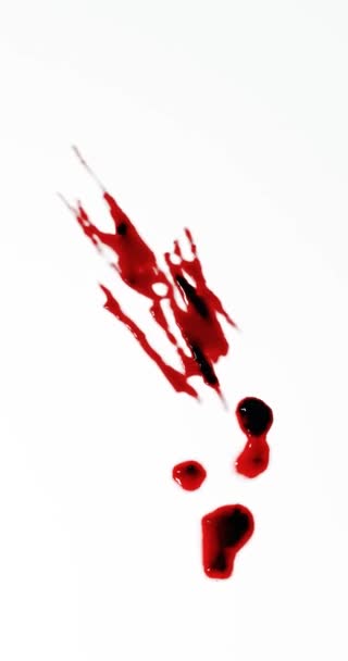犯罪現場や暴力コンセプトのための血液汚れ スプラッターまたは散乱の3Dレンダリング — ストック動画