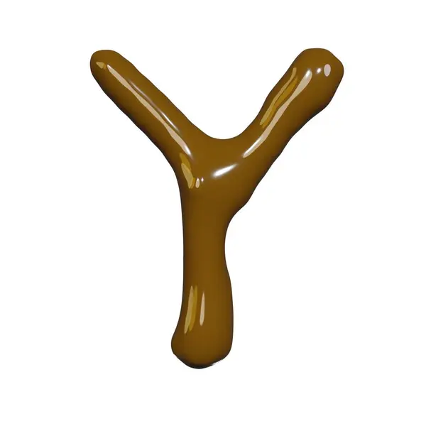 Καθιστούν Απομονωμένο Λευκό Της Σοκολάτας Υγρό Αλφάβητο Γραμματοσειρά Για Γκουρμέ — Φωτογραφία Αρχείου