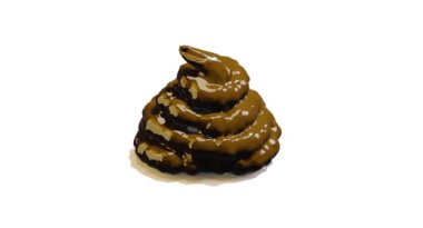 3d render of a pile of shit or poo for human solid waste or bullshit concept