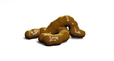 3d render of a pile of shit or poo for human solid waste or bullshit concept