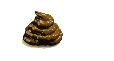 3d render of a pile of shit or poo for human solid waste or bullshit concept