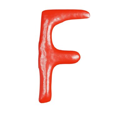 Yemek veya restoran mutfak konsepti için beyaz ketçap alfabesi yazı tipi üzerinde 3 boyutlu görüntüleme