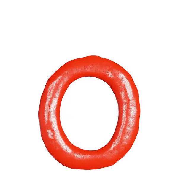 Återgivning Isolerade Vit Ketchup Alfabet Typsnitt Ovanifrån För Mat Eller Royaltyfria Stockfoton