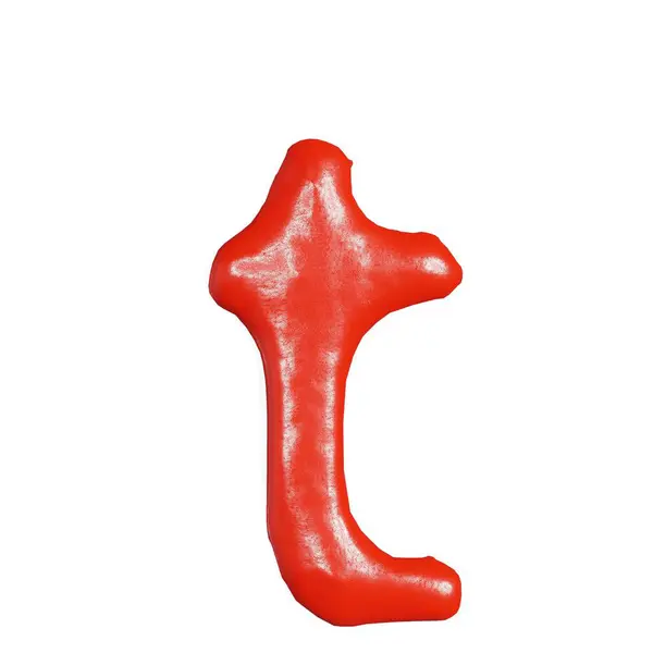 Återgivning Isolerade Vit Ketchup Alfabet Typsnitt Ovanifrån För Mat Eller Royaltyfria Stockfoton