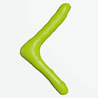 İzole edilmiş wasabi hiragana karakterleri veya beyaz arkaplandaki harflerin 3D canlandırması