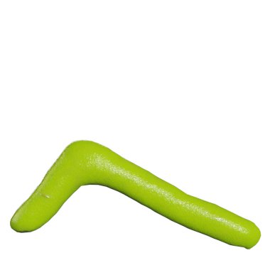 İzole edilmiş wasabi hiragana karakterleri veya beyaz arkaplandaki harflerin 3D canlandırması