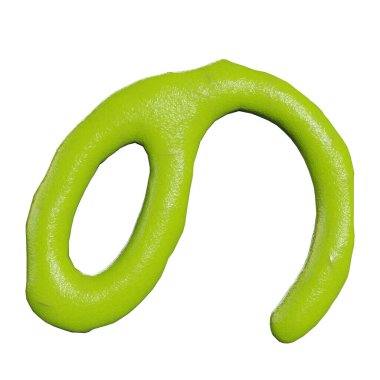 İzole edilmiş wasabi hiragana karakterleri veya beyaz arkaplandaki harflerin 3D canlandırması