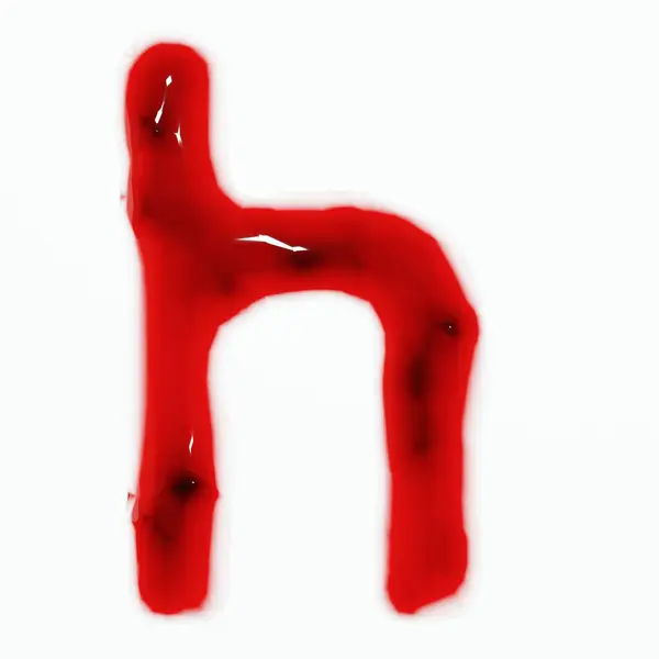 Weergave Van Geïsoleerd Bloed Rode Wijn Alfabet Letters Bovenaanzicht Stockfoto