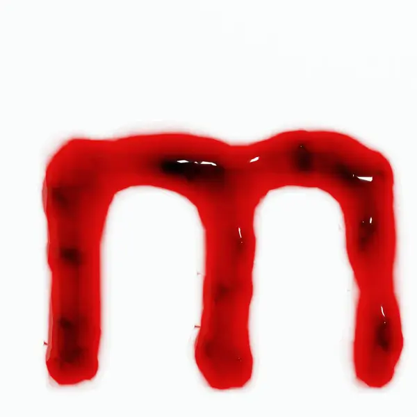 Renderowanie Izolowanej Krwi Lub Czerwonych Liter Alfabetu Wina Widok Góry Obrazy Stockowe bez tantiem