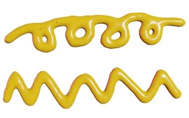 3D hardal sosu ve yemek ya da restoran mutfağı konsepti.