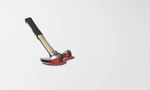 Rendering Von Isolierten Krallenhammer Mit Für Hause Reparatur Werkzeug Oder Stockbild