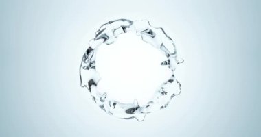 İzole edilmiş arkaplanda 3 boyutlu berrak su sıçraması veya spiral akışı