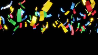 Kutlamalar için renkli konfeti arka planı. Doğum günü partisi sürpriz konsepti.