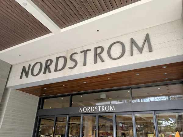 Honolulu August 2019 Nordstrom Department Store Sign Ala Moana Center — Stock Photo, Image
