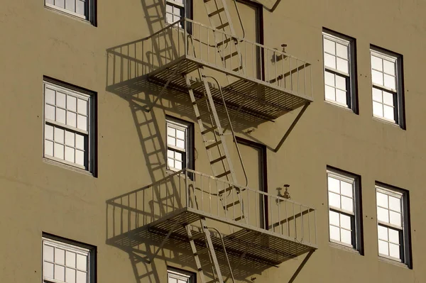 Los Angeles January 2014 Fire Escape Staircase Which Emergency Exit Stock Image