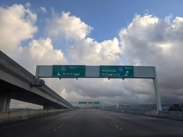 Honolulu May 2021 Witness Bustling Energy Interstate Onramp Honolulu Vibrant — Stock Photo, Image