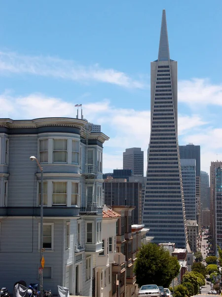 San Francisco Juni 2013 Hochhäuser Der Innenstadt Vom Straßenniveau Aus — Stockfoto