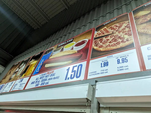 Honolulu December 2022 Menu Board Costco Food Court Prices Pictures Stock Photo