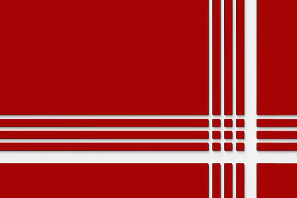 Parede Plástico Branco Vermelho Com Forma Quadrada Linha Sulco Textura — Fotografia de Stock