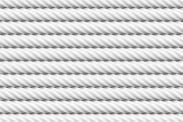 Witte Touw Stapelen Horizontale Patroon Achtergrond Abstracte Textuur Achtergrond Rendering — Stockfoto