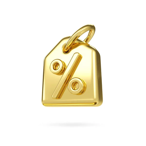 Трехмерная Иконка Золотыми Бирками Знак Специального Предложения Скидочный Купон Наличными — стоковое фото