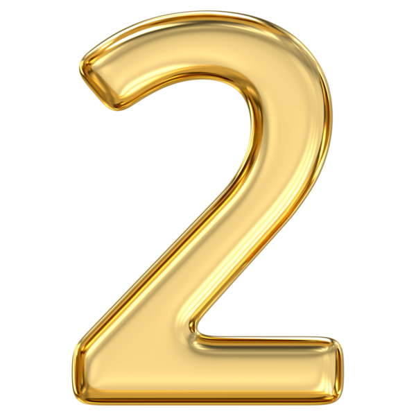 Altın Numara 2, el değmemiş, ışıltılı iki numara ışıldıyor, ahengi, dengeyi ve zarifliği sembolize ediyor.