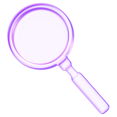 Uygulamalar ve web sitelerinde arama veya yakınlaştırma işlevlerini sembolize eden en küçük cam büyütme simgesi, arama yakınlaştırma mercek aracı keşfi, 3d renderin