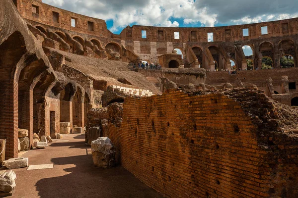 Het Romeinse Colosseum Rome Italië Grootste Gladiatorenarena Ter Wereld — Stockfoto